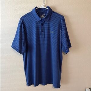 Under Armour Men's Blue Striped Polo